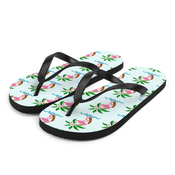 Flamingo Flip-Flops — Blue - Image 2