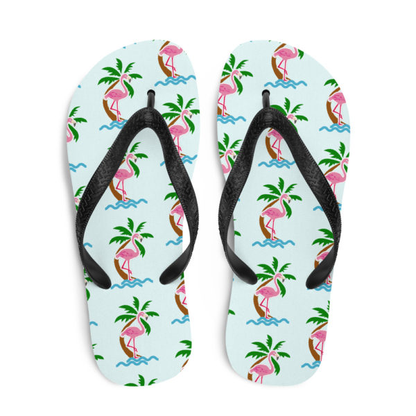 Flamingo Flip-Flops — Blue