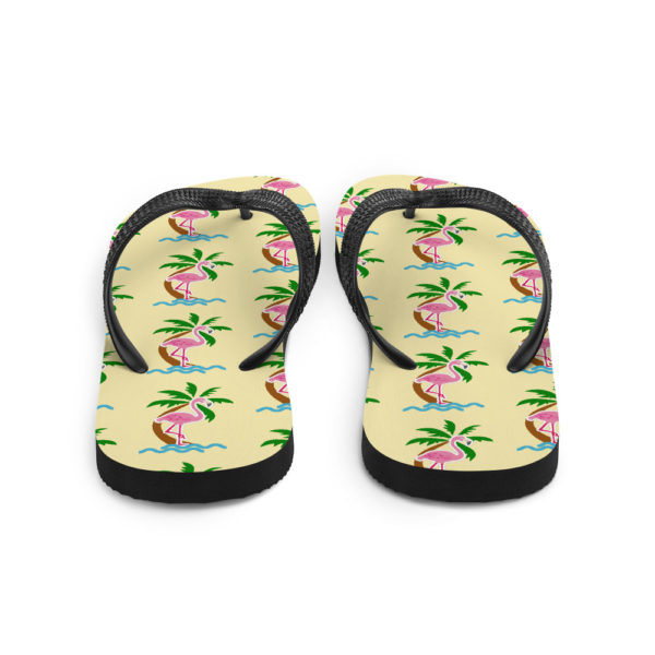 Flamingo Flip-Flops — Yellow - Image 4