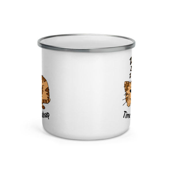 'Time for a Catnap' Enamel Mug - Image 4