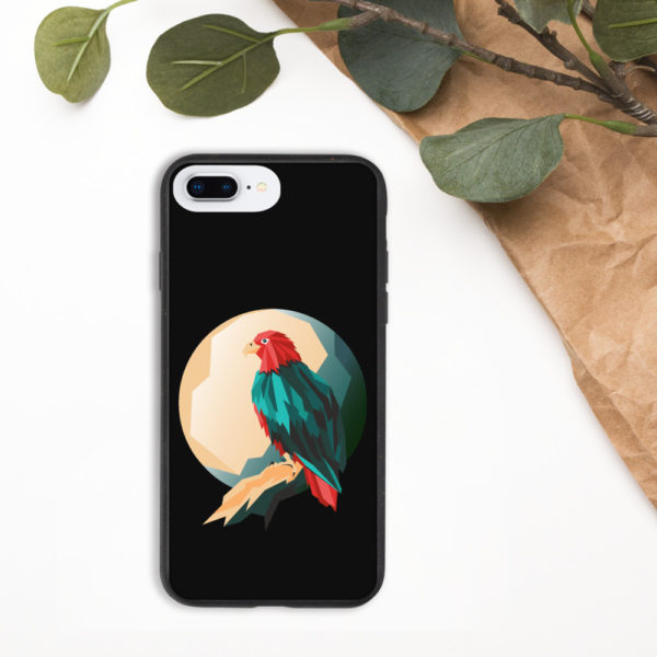 Eagle Design Biodegradable Phone Case — Black - Image 4