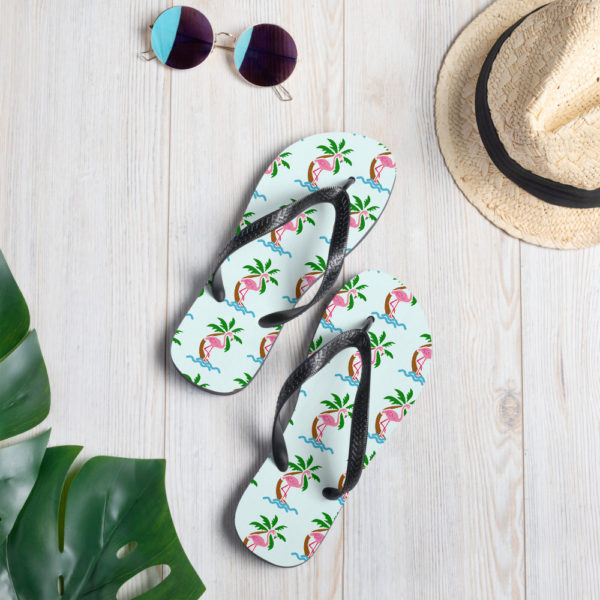 Flamingo Flip-Flops — Blue - Image 6