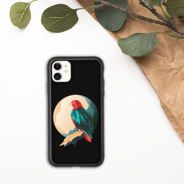 Eagle Design Biodegradable Phone Case — Black