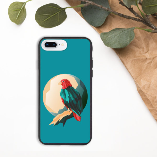 Eagle Design Biodegradable Phone Case — Blue - Image 4