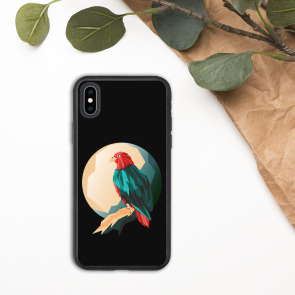 Eagle Design Biodegradable Phone Case — Black - Image 8