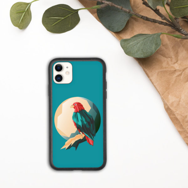 Eagle Design Biodegradable Phone Case — Blue