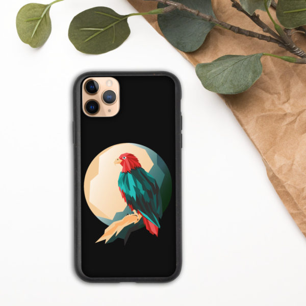 Eagle Design Biodegradable Phone Case — Black - Image 3