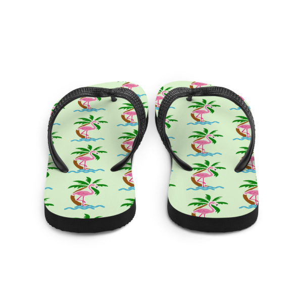 Flamingo Flip-Flops — Green - Image 4