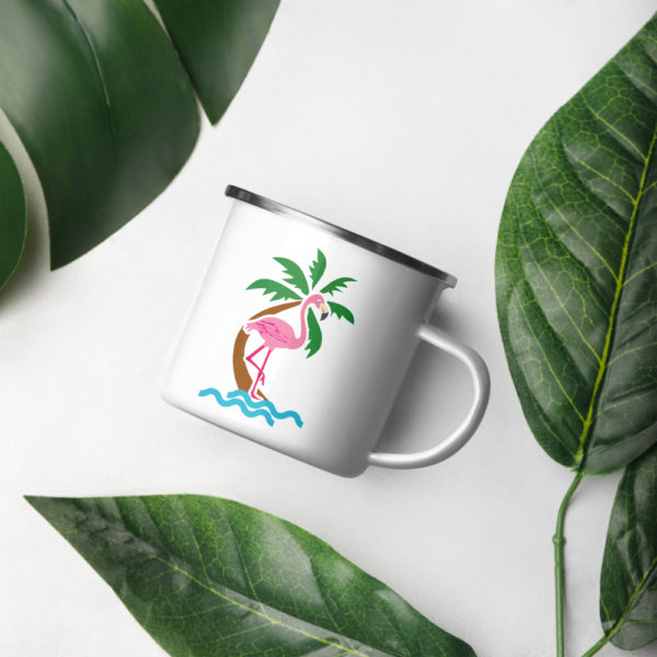 Flamingo Enamel Mug - Image 6