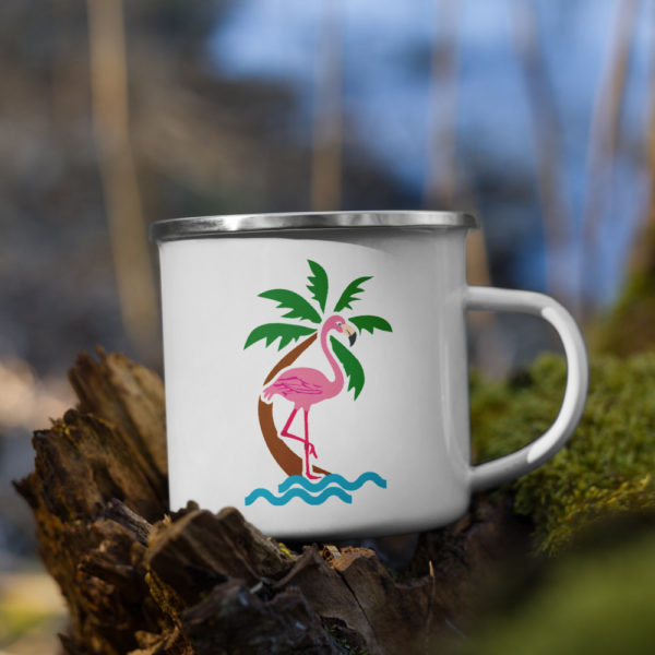 Flamingo Enamel Mug - Image 2