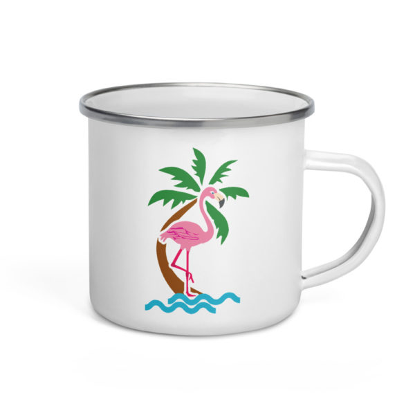 Flamingo Enamel Mug - Image 3