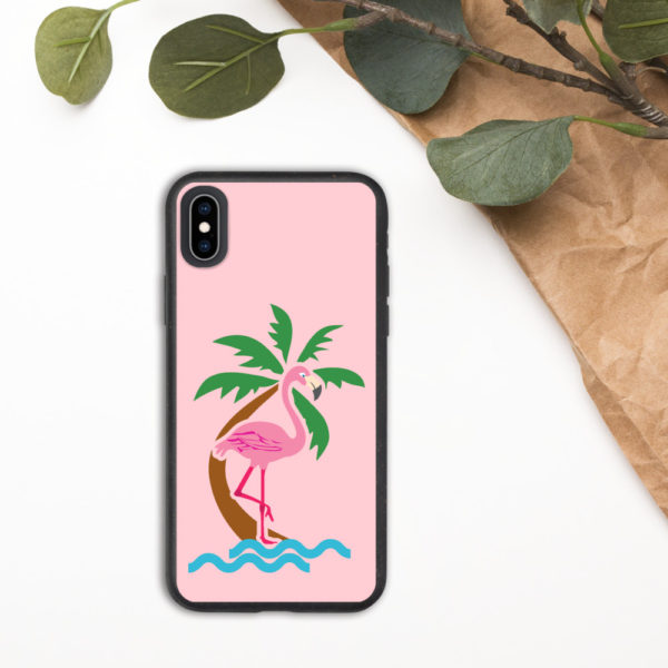 Flamingo Biodegradable Phone Case - Image 8