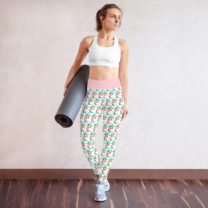 Flamingo yoga leggings