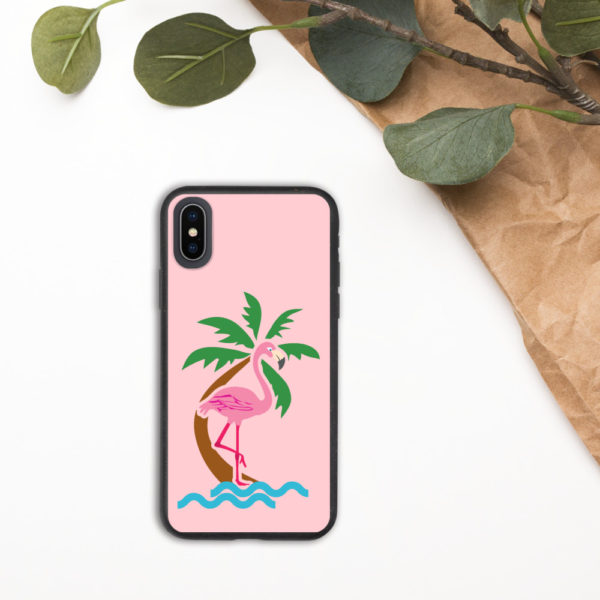 Flamingo Biodegradable Phone Case - Image 6