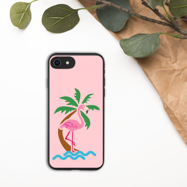 Flamingo Biodegradable Phone Case - Image 5