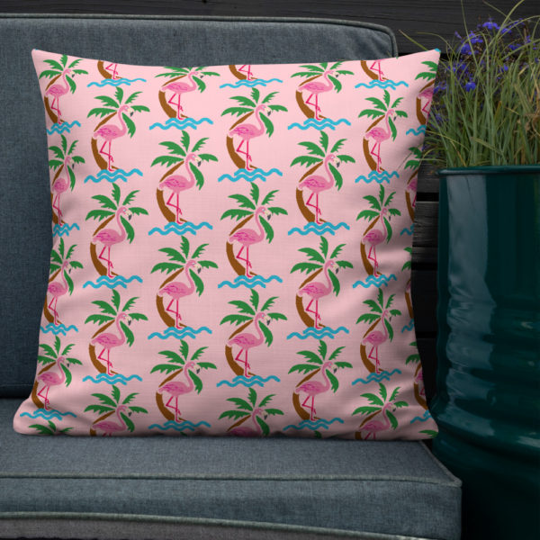 Pink Flamingo Premium Pillow - Image 15