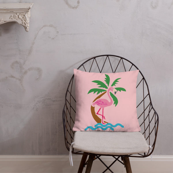 Pink Flamingo Premium Pillow - Image 12