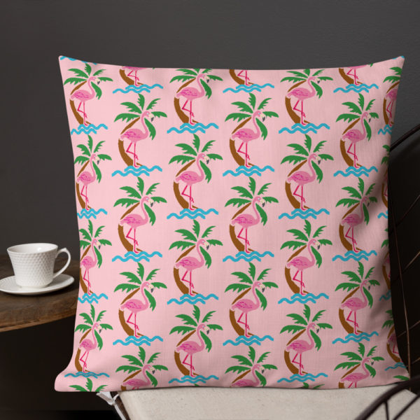 Pink Flamingo Premium Pillow - Image 17