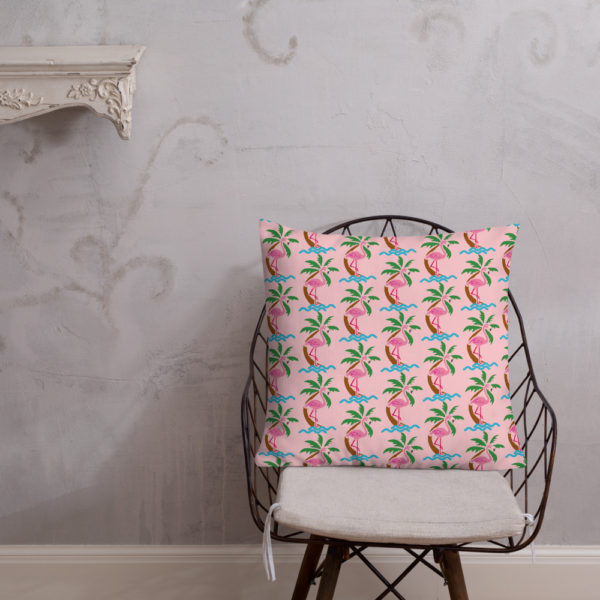 Pink Flamingo Premium Pillow - Image 23