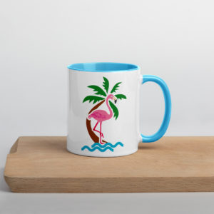 Flamingo ceramic mug