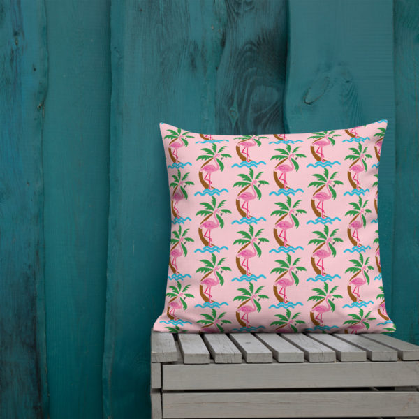 Pink Flamingo Premium Pillow - Image 19