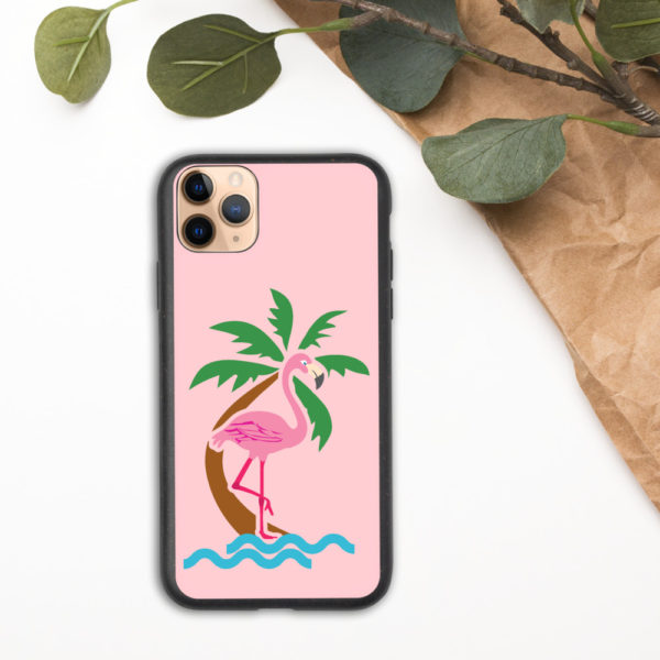 Flamingo Biodegradable Phone Case - Image 3