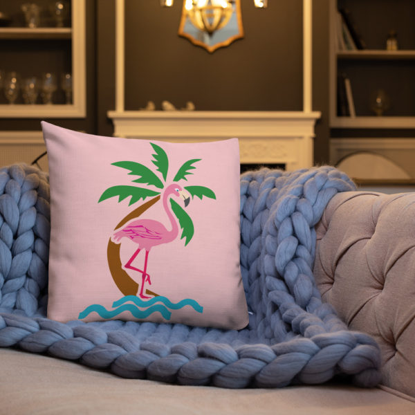 Pink Flamingo Premium Pillow - Image 10