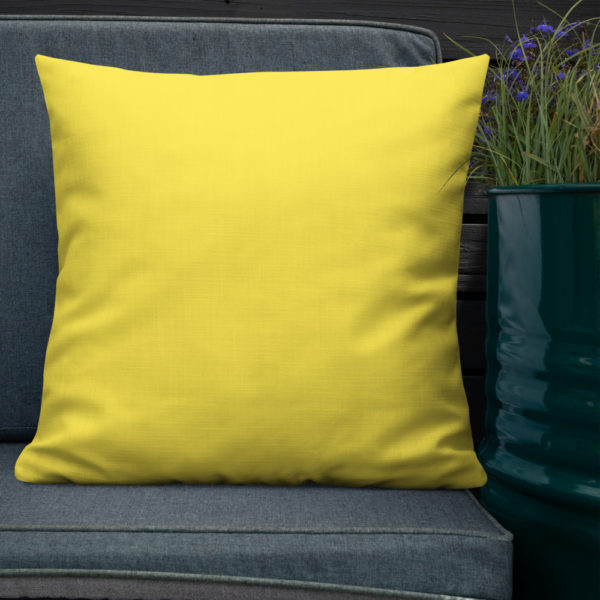 Butterfly Premium Pillow in Yellow by Charlie Munro - Image 2