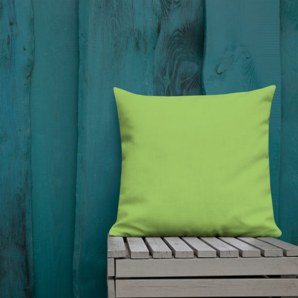 Butterfly Premium Pillow in Green by Charlie Munro - Image 9