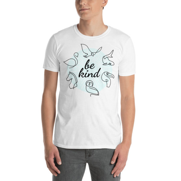 Men's 'Be Kind' Short-Sleeve T-Shirt — Grey or White - Image 2