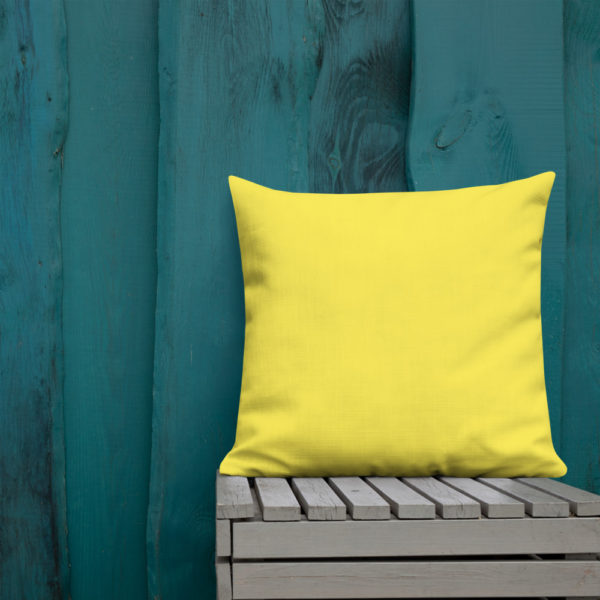 Butterfly Premium Pillow in Yellow by Charlie Munro - Image 9