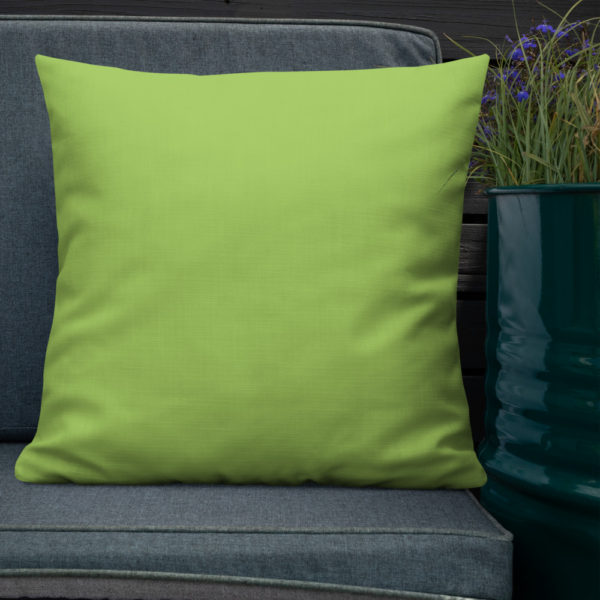 Butterfly Premium Pillow in Green by Charlie Munro - Image 2