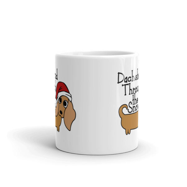 Dachshund Through the Snow Christmas Mug - Image 5