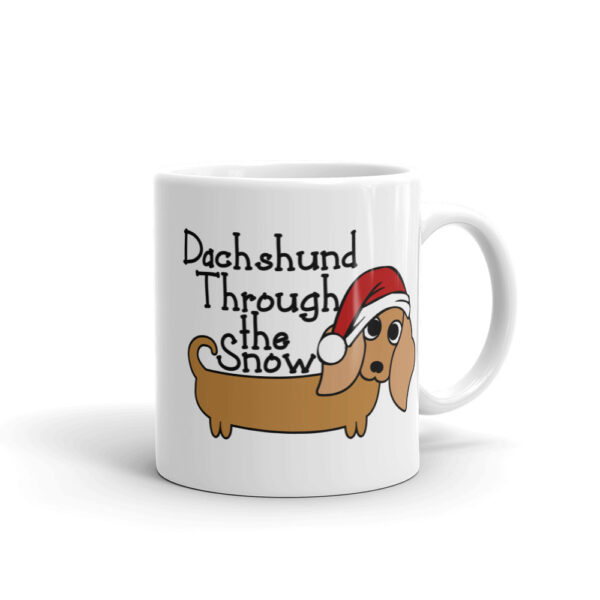 Dachshund Through the Snow Christmas Mug - Image 4