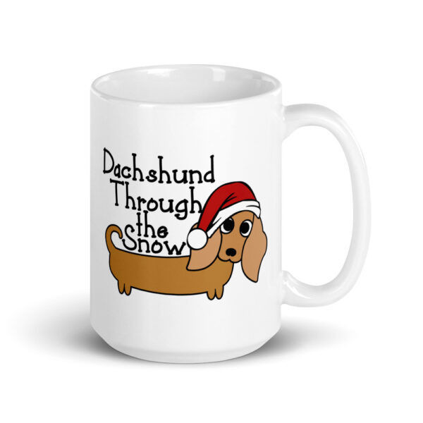 Dachshund Through the Snow Christmas Mug - Image 7