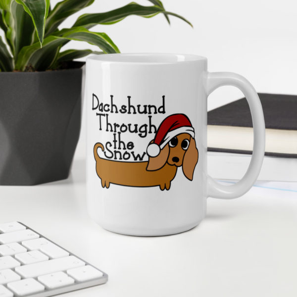 Dachshund Through the Snow Christmas Mug - Image 11