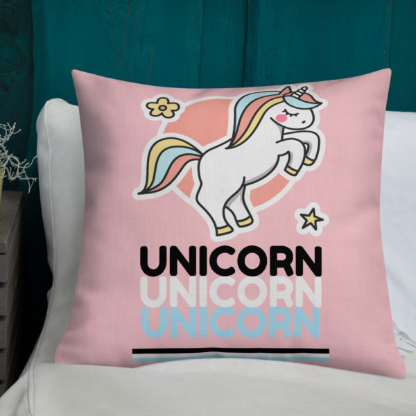 Unicorn Pink Premium Pillow - Image 3