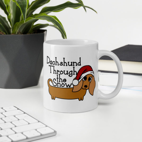 Dachshund Through the Snow Christmas Mug - Image 10