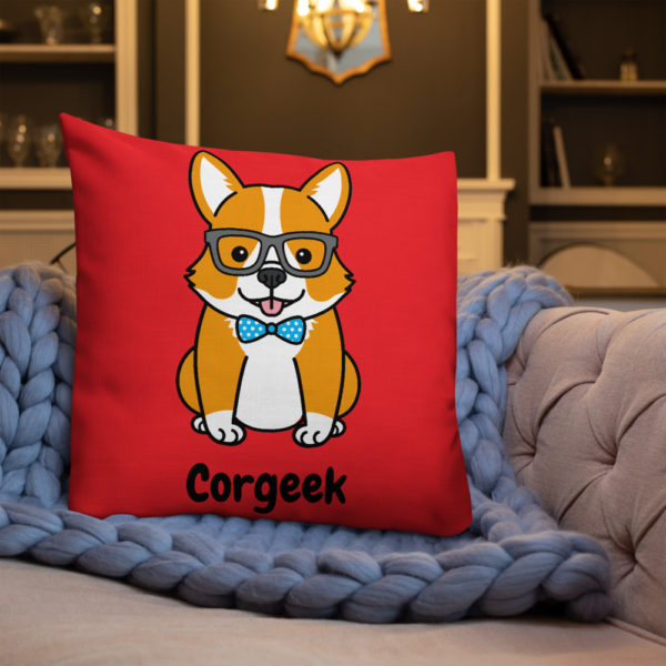 Corgeek Premium Pillow in Red