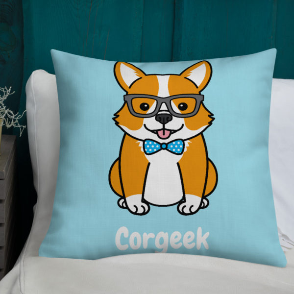 Corgeek Premium Pillow in Blue - Image 4