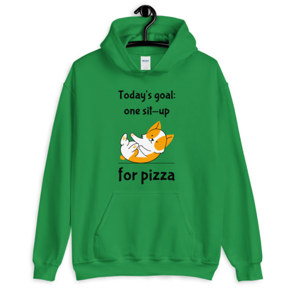 One Sit-Up for Pizza Unisex Hoodie - Image 2