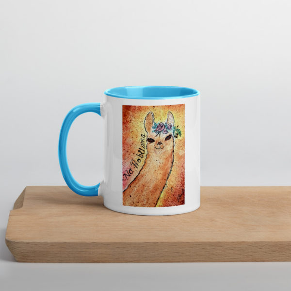 No Probllama Mug with Colour Inside - Image 10