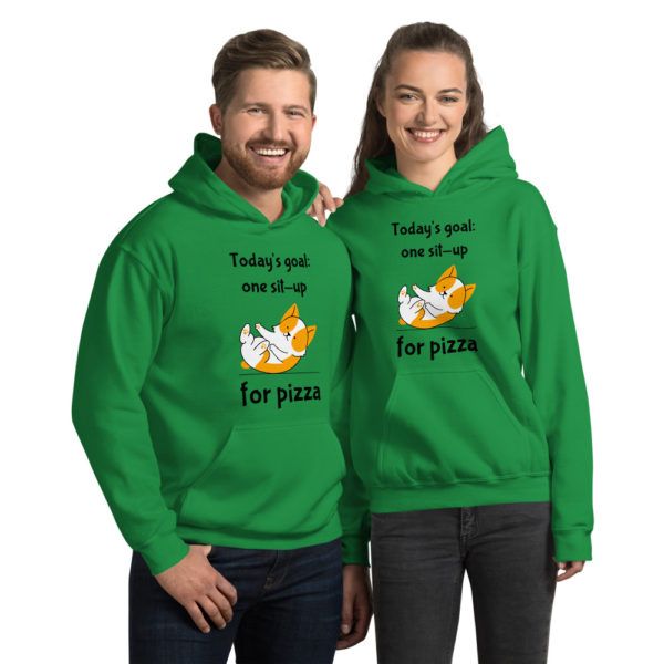 One Sit-Up for Pizza Unisex Hoodie - Image 8