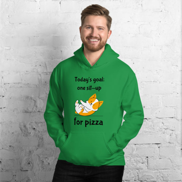 One Sit-Up for Pizza Unisex Hoodie - Image 6