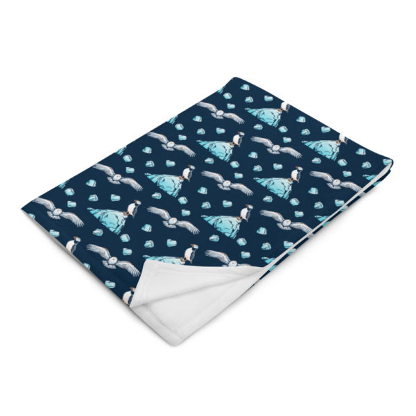 Arctic Birds Throw Blanket - Image 2