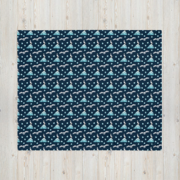 Arctic Birds Throw Blanket - Image 3