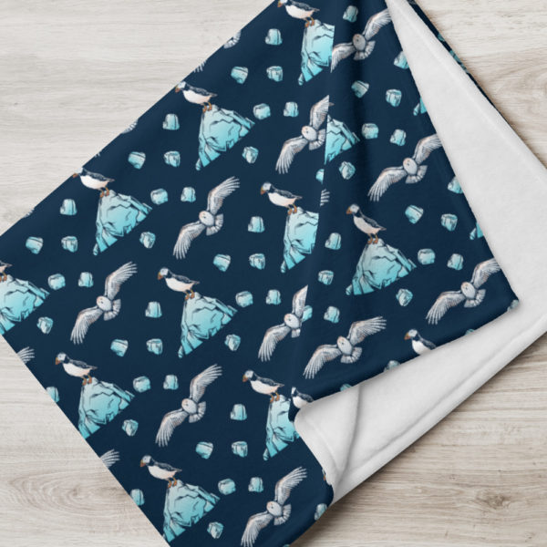 Arctic Birds Throw Blanket - Image 5