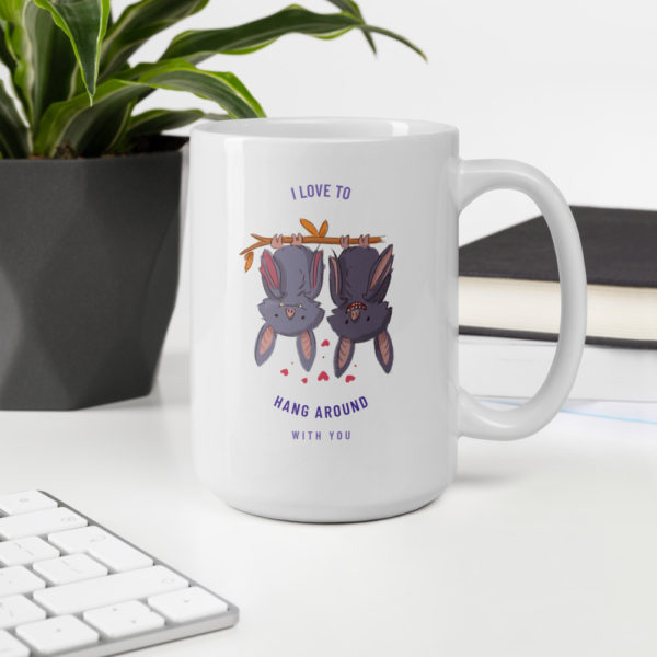 I Love to Hang Around with You Bat Mug - Image 5