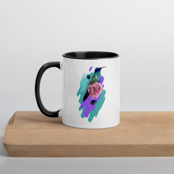 Hummingbird Mug with Colour Inside - Image 6