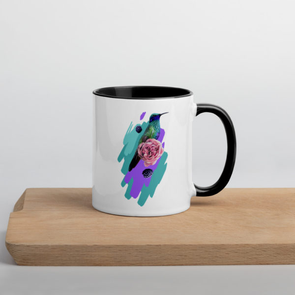 Hummingbird Mug with Colour Inside - Image 4